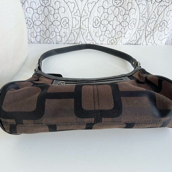 Nine West Brown Geometric Jacquard Small Shoulder Bag‎ - Picture 4 of 11